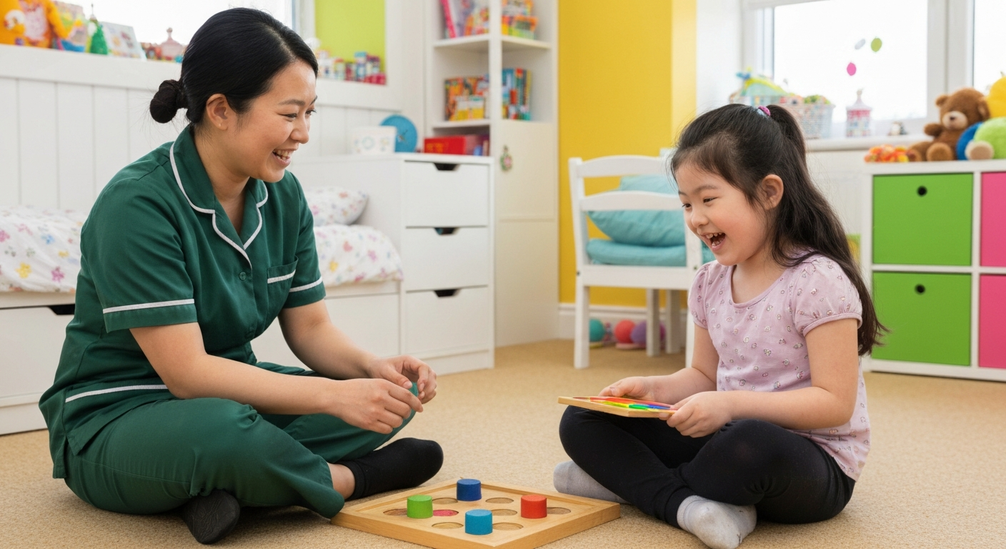 Kope Medics specialist carer delivering children's complex care at home in London — paediatric home care service